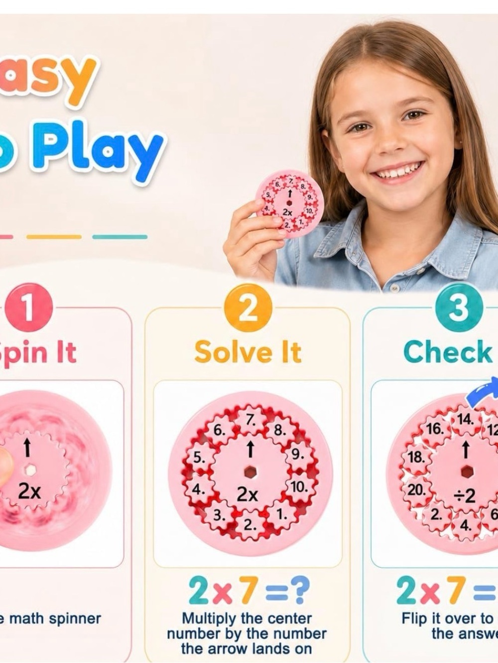 Math Spinner Learning Toy - Kids Educational Toy